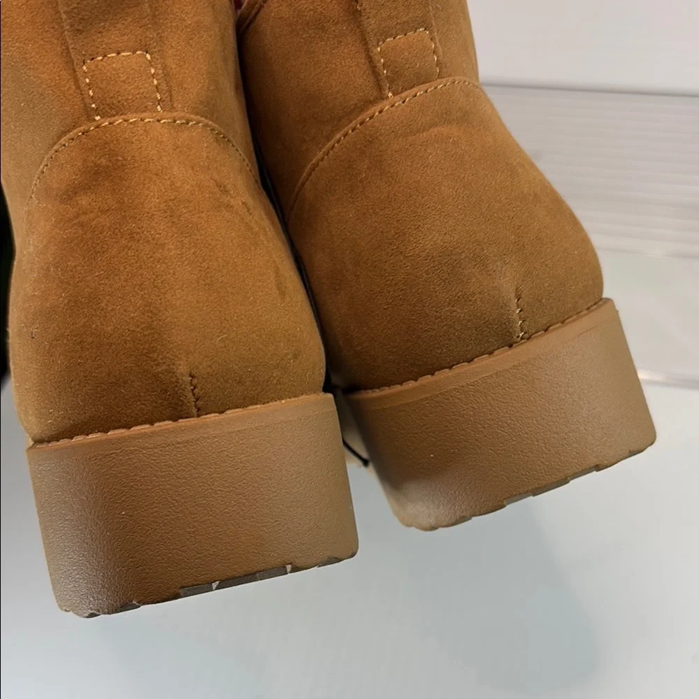 Brown Suede Ankle Boots POP size 11‎ chukka boots faux fur lined. 13